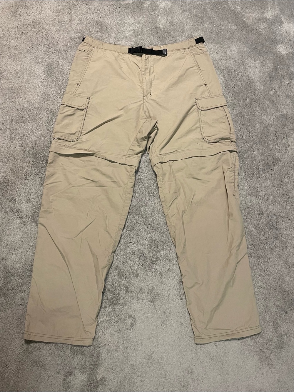 REI Sahara Convertible Hiking Pants Mens XL 38x32 Khaki UPF 50+ Zip Off Trail